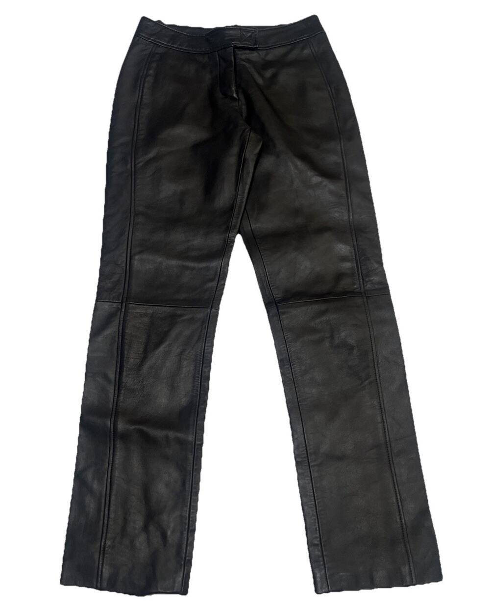 Vintage Y2K Rampage 27 In Waist Leather Black Straight Pants